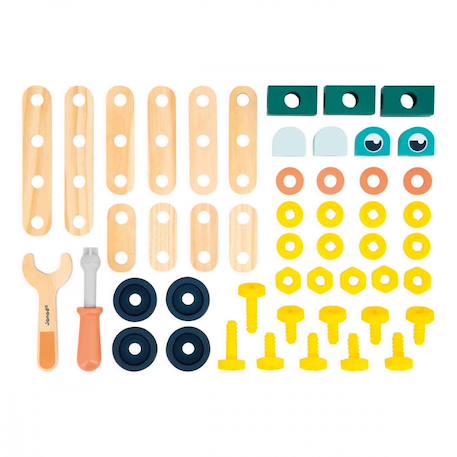 Jeu de construction en bois, baril 50 pcs Multicolore 5 - vertbaudet enfant 