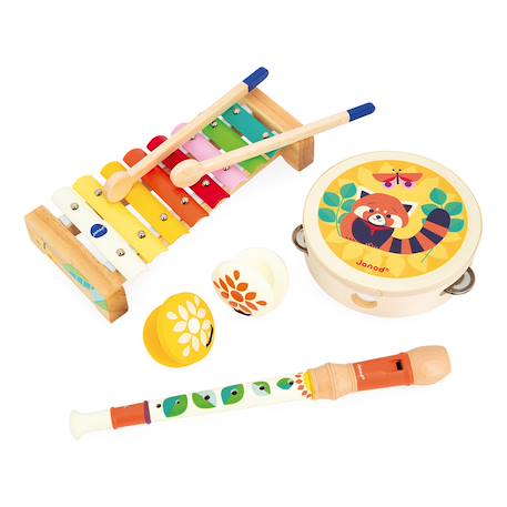 Set instruments de musique en bois fsc gioia Multicolore 1 - vertbaudet enfant 