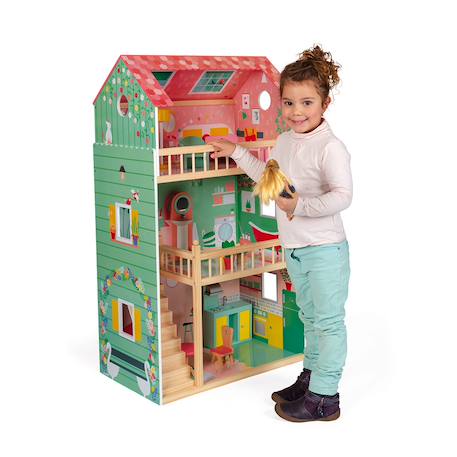 Maison de poupées happy day, 12 accessoires Rose / vert 6 - vertbaudet enfant 