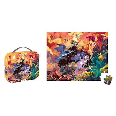 Puzzle terre de dragons 54 pièces Rouge 3 - vertbaudet enfant 