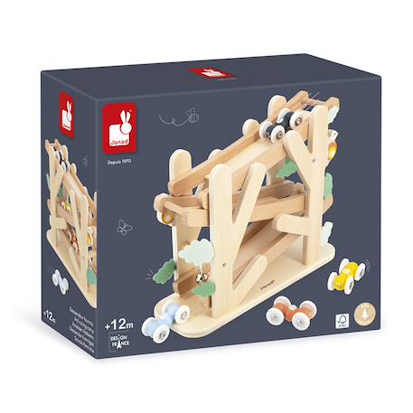 Descendeur en bois fsc, fourmis 4 voitures Multicolore 6 - vertbaudet enfant 