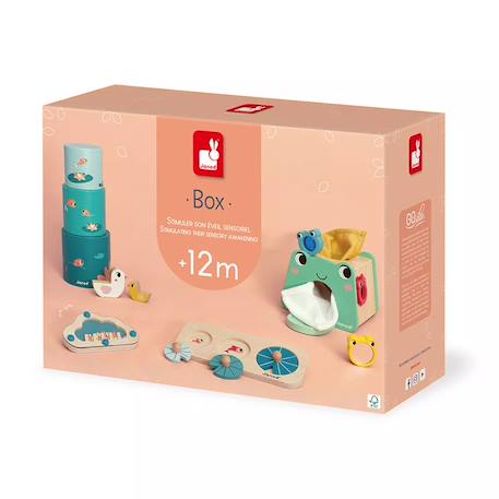 Box janod 12 mois, 4 jouestséveil Multicolore 1 - vertbaudet enfant 