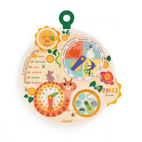 Roue du temps en bois fsc Multicolore 1 - vertbaudet enfant 