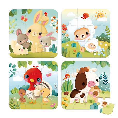 Puzzle animaux de la ferme, 6 à 16 pièces Orange 3 - vertbaudet enfant 