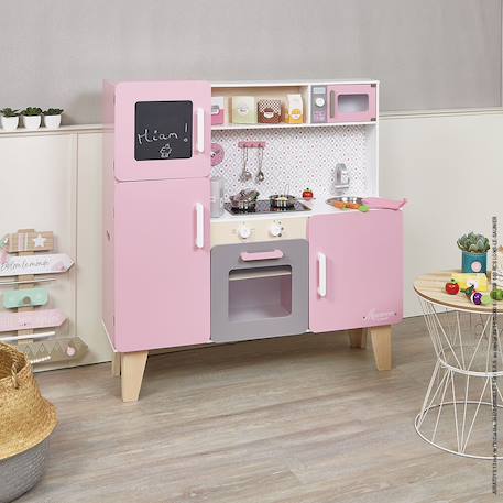 Maxi cuisine en bois macaron Rose 2 - vertbaudet enfant 