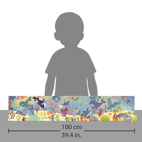 Puzzle 36 pcs frise les animaux marins Multicolore 2 - vertbaudet enfant 