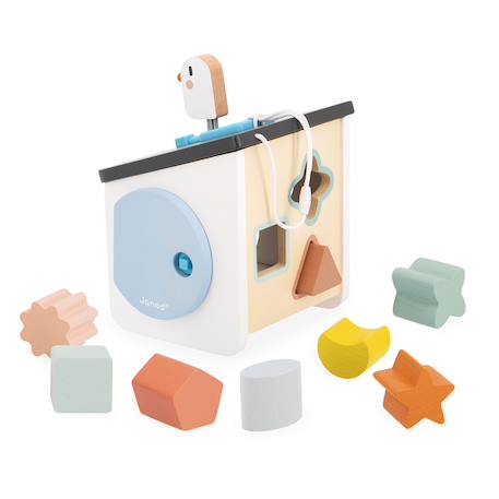 Maison à formes en bois fsc, les oiseaux Multicolore 4 - vertbaudet enfant 