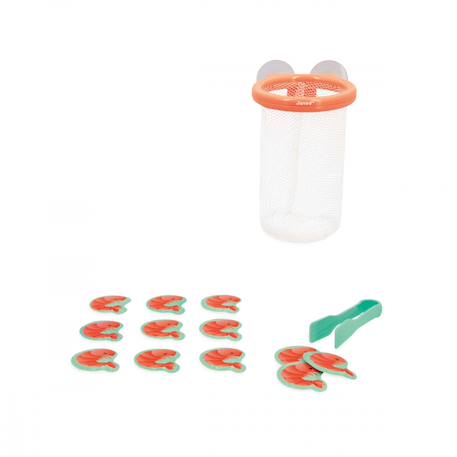 Jeu de bain attrape crevettes du bain Rose saumon / turquoise 3 - vertbaudet enfant 