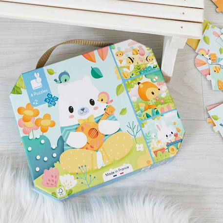 4 puzzles animaux, 6-9-12-16 pcs Multicolore 3 - vertbaudet enfant 