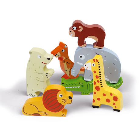 Chunky puzzle au zoo 7 pièces Multicolore 5 - vertbaudet enfant 