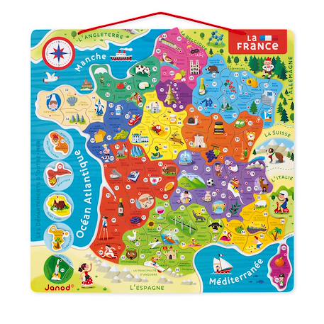 Puzzle france magnétique 93 pièces Multicolore 5 - vertbaudet enfant 