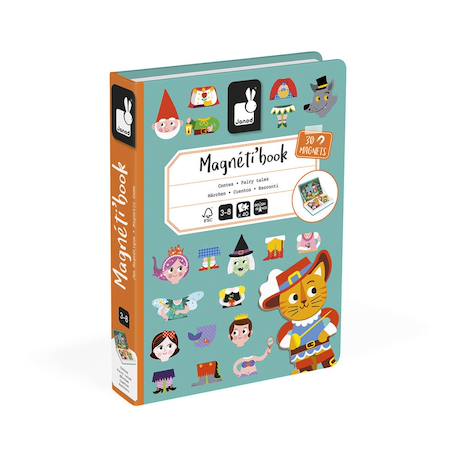 Magneti'book contes, 30 magnets Turquoise / orange 1 - vertbaudet enfant 