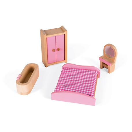 Maison de poupées en bois 11 accessoires Rose 6 - vertbaudet enfant 