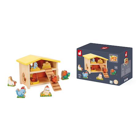 Mon premier poulailler en bois fsc Orange 6 - vertbaudet enfant 