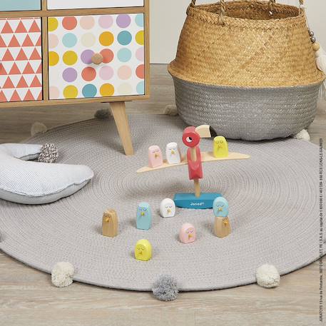 Jeu d'équilibre flamant rose en bois fsc Multicolore 3 - vertbaudet enfant 