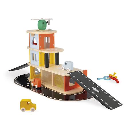 Garage en bois fsc bolid Multicolore 5 - vertbaudet enfant 
