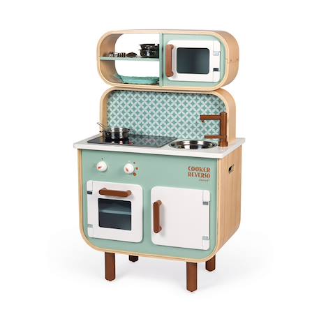 Cuisine en bois double face cooker reverso Vert d'eau 1 - vertbaudet enfant 