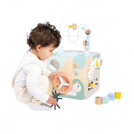 Cube d'activitès géant en bois fsc Multicolore 2 - vertbaudet enfant 