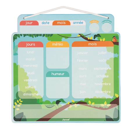 Calendrier éducatif magnétique en bois fsc Multicolore 3 - vertbaudet enfant 