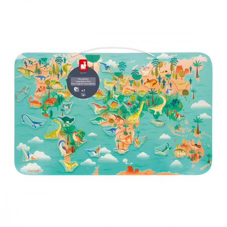 Planisphère magnétique dino Multicolore 5 - vertbaudet enfant 