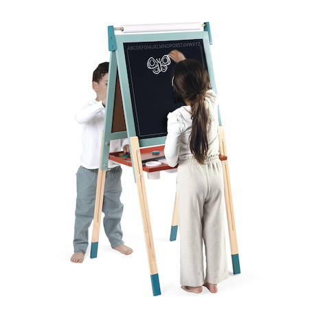 Tableau magnétique en bois double face Bleu 3 - vertbaudet enfant 