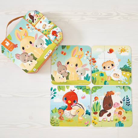 Puzzle animaux de la ferme, 6 à 16 pièces Orange 2 - vertbaudet enfant 