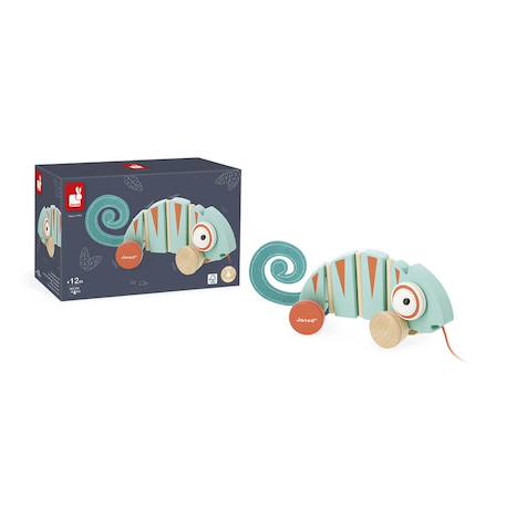 Caméléon à tirer tropik en bois fsc Bleu 6 - vertbaudet enfant 