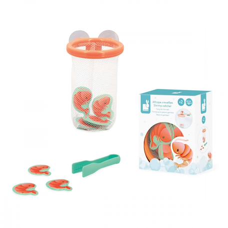 Jeu de bain attrape crevettes du bain Rose saumon / turquoise 6 - vertbaudet enfant 