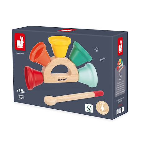 Clochettes en métal, 5 sons différents Multicolore 4 - vertbaudet enfant 