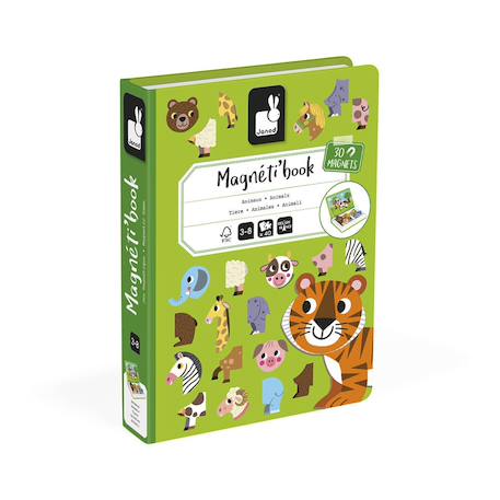 Magnéti'book animaux, 30 magnets Vert 1 - vertbaudet enfant 