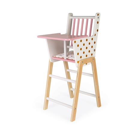 Chaise haute poupées et poupons candy chic Blanc / rose 5 - vertbaudet enfant 