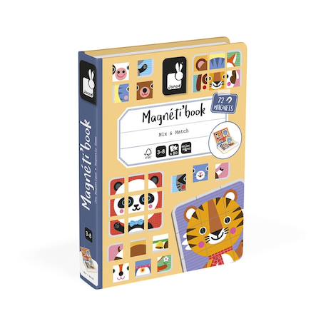 Magneti'book mix & match, 72 magnets Beige / violet 1 - vertbaudet enfant 