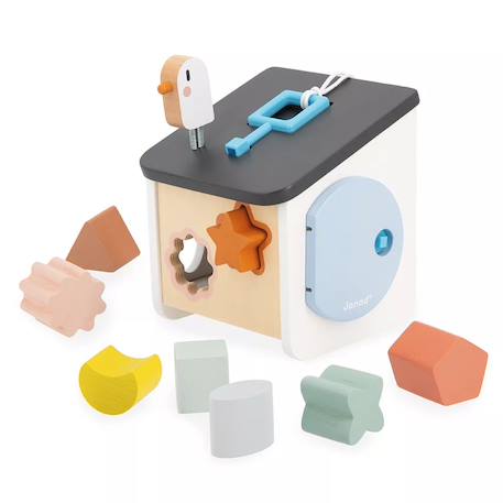 Maison à formes en bois fsc, les oiseaux Multicolore 1 - vertbaudet enfant 
