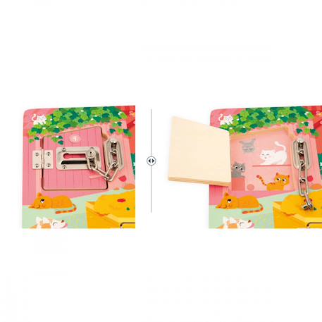 Planche à cadenas la ferme en bois fsc Multicolore 6 - vertbaudet enfant 