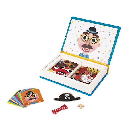 Magnéti'book crazy faces garçon, 70 magnets Bleu 3 - vertbaudet enfant 