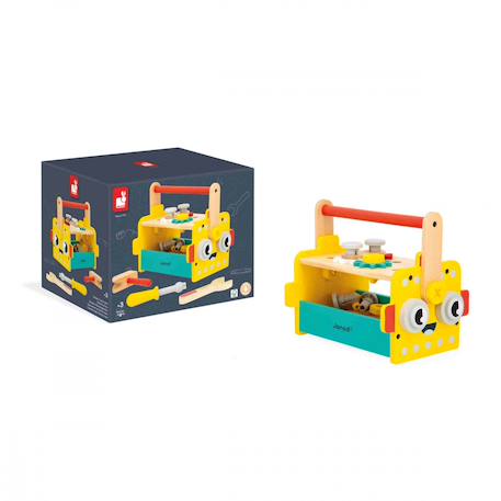 Boite à outils en bois fsc Multicolore 6 - vertbaudet enfant 