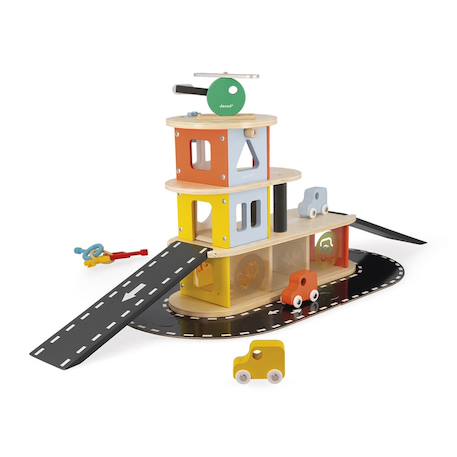 Garage en bois fsc bolid Multicolore 6 - vertbaudet enfant 