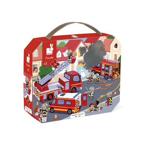 Puzzle les pompiers 24 pièces Rouge 1 - vertbaudet enfant 