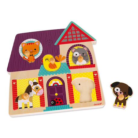 Puzzle musical compagnons 5 pièces Multicolore 2 - vertbaudet enfant 