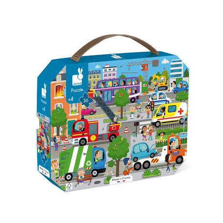 Puzzle la ville, 36 pièces Bleu 1 - vertbaudet enfant 