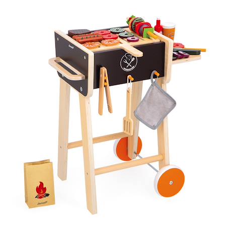 Barbecue en bois 57 accessoires Multicolore 1 - vertbaudet enfant 
