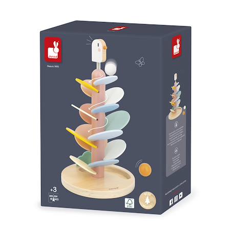 Descendeur en bois fsc oiseau Multicolore 6 - vertbaudet enfant 