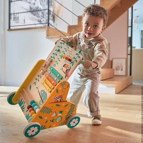 Chariot de marche en bois tropik Multicolore 4 - vertbaudet enfant 