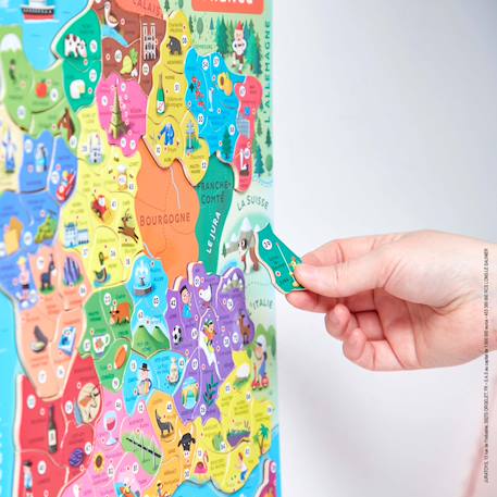 Puzzle france magnétique 93 pièces Multicolore 4 - vertbaudet enfant 