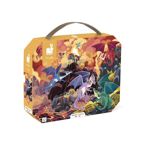 Puzzle terre de dragons 54 pièces Rouge 1 - vertbaudet enfant 