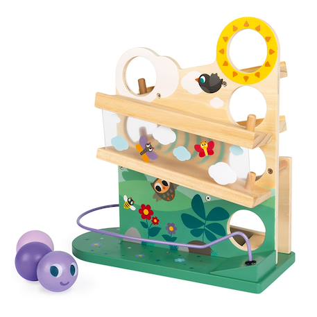 Descendeur chenille en bois Multicolore 2 - vertbaudet enfant 