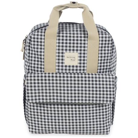 Sac à dos à langer i love vichy noir Noir 1 - vertbaudet enfant 