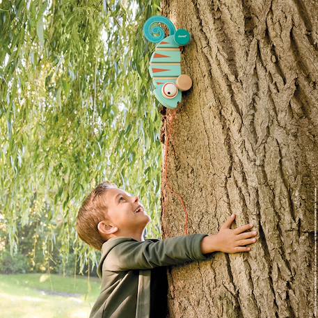 Caméléon à tirer tropik en bois fsc Bleu 2 - vertbaudet enfant 