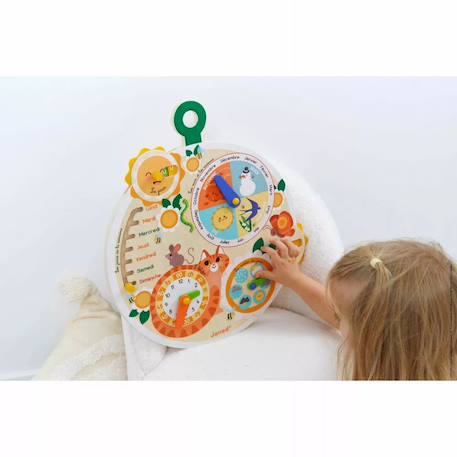 Roue du temps en bois fsc Multicolore 2 - vertbaudet enfant 