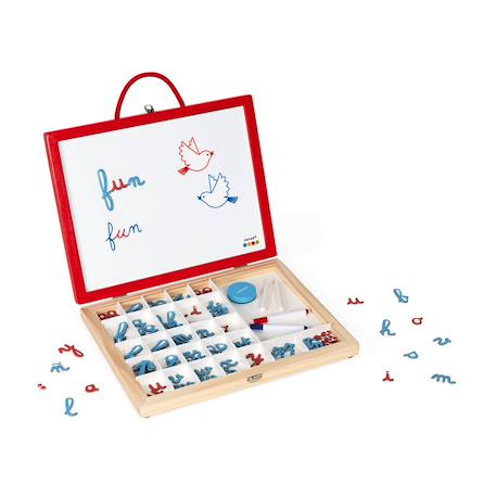 Mallette de lettres cursives 4 en 1 Rouge / blanc 1 - vertbaudet enfant 